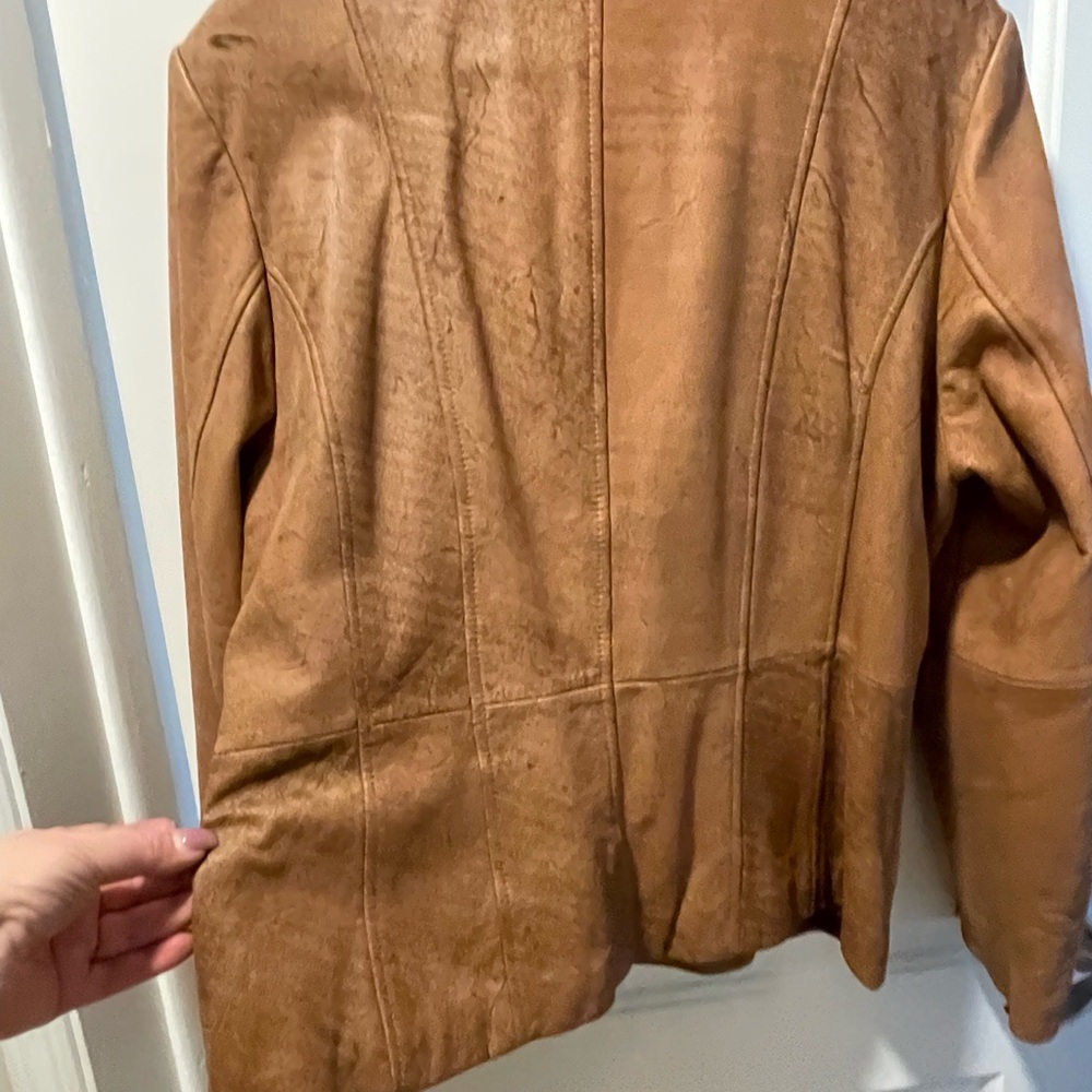 Soft leather jacket, size L 
Taupe/ Camel color - Picture 7 of 8